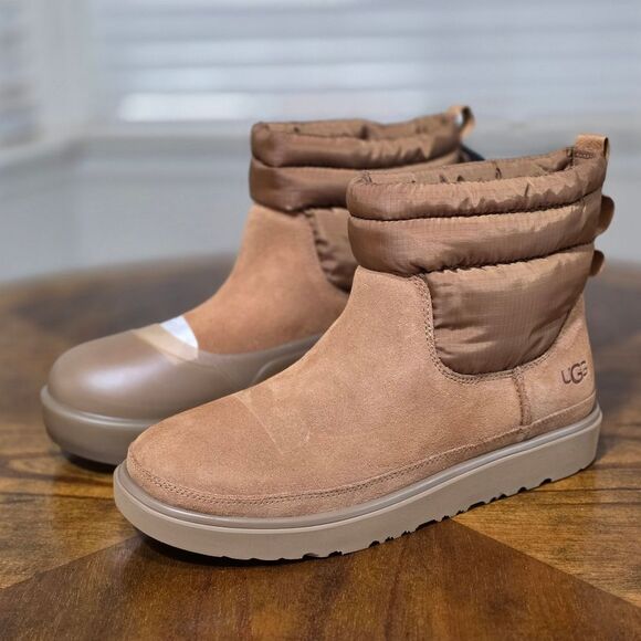 UGG Classic Mini Mod Chukka Boots 3M Chestnut Brown Men's 10 Fur Suede Insulate - Picture 2 of 15